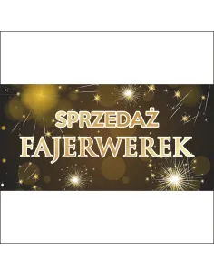 Baner z Nadrukiem Reklamowy 200x100 cm Fajerwerki Duża