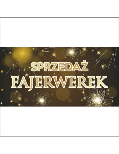 Baner z Nadrukiem Reklamowy 200x100 cm Fajerwerki Duża