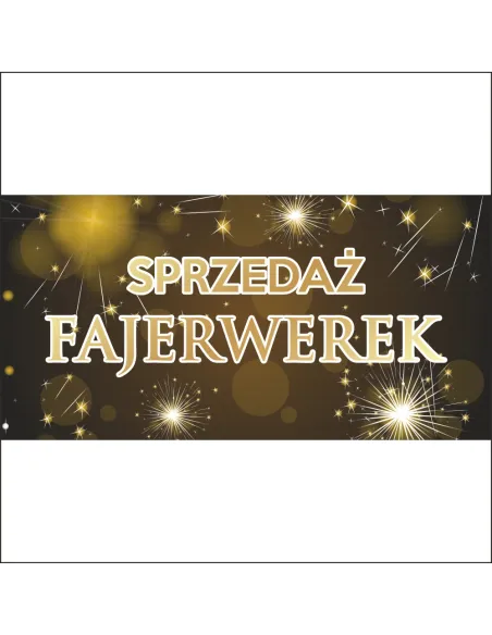 Baner z Nadrukiem Reklamowy 200x100 cm Fajerwerki Duża