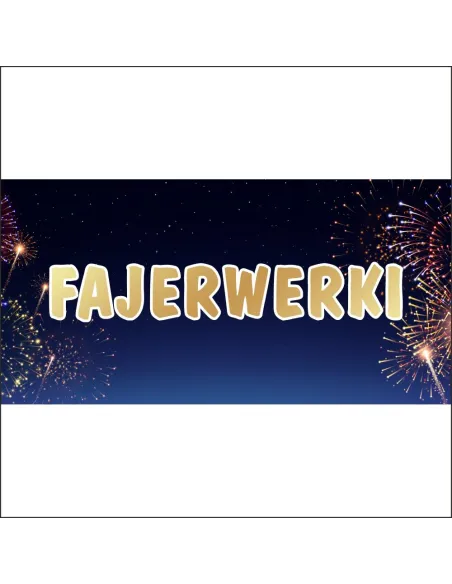 Baner z Nadrukiem Reklamowy Plandeka Sprzedaż Fajerwerek