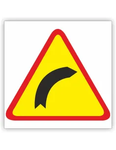 Znak Drogowy Tablica Informacyjna 1 Niebezpieczny Zakręt