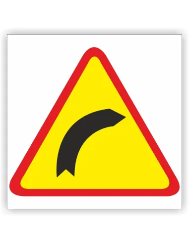 Znak Drogowy Tablica Informacyjna 1 Niebezpieczny Zakręt
