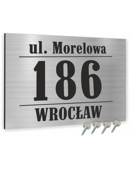 Tabliczka Nr Domu Tablica Adresowa Aluminium 20x30 cm Dibond