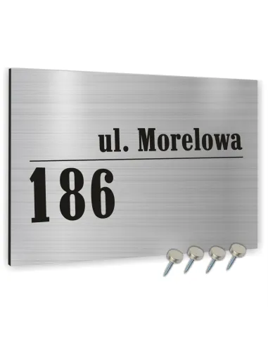 Tablica Adresowa Metalowa Nazwa Ulicy Aluminium 20x30cm