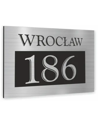 Metalowa Tablica Adresowa Nazwa Ulicy Aluminium 3D 20x30cm