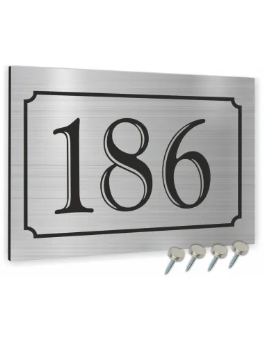 Tabliczka Adresowa Aluminiowa Srebrna 20x30 cm Dibond