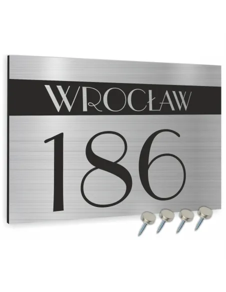 Duża Tabliczka Adresowa Aluminiowa 30x20 Numer Dom Dibond