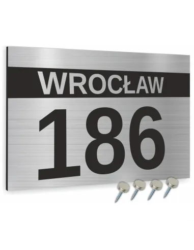 Tabliczka Numer Budynek Dom Aluminium 3D 20x30cm Dibond