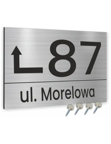 Tabliczka – Adresowa Aluminiowa Strzałką Dibond 20x30cm