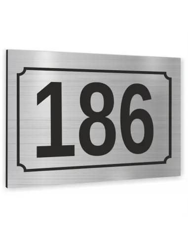 Cyfry na Dom Numer 30x20cm Domu Srebrne Aluminium Dibond