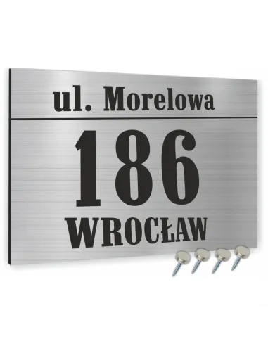 Tabliczka Adresowa Aluminiowa Tablica Numer Domu 30x40 cm