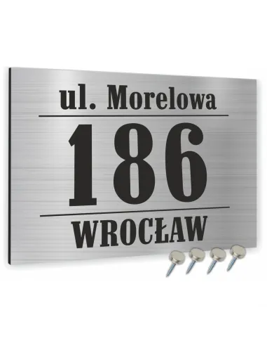 Tabliczka Nr Domu Tablica Adresowa Aluminium 40x30 cm Dibond