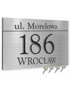 Tabliczka 40x30 cm – Adresowa Srebrna Dibond 40x30 cm