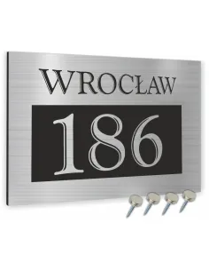 Metalowa Tablica Adresowa Nazwa Ulicy Aluminium 3D 40x30cm