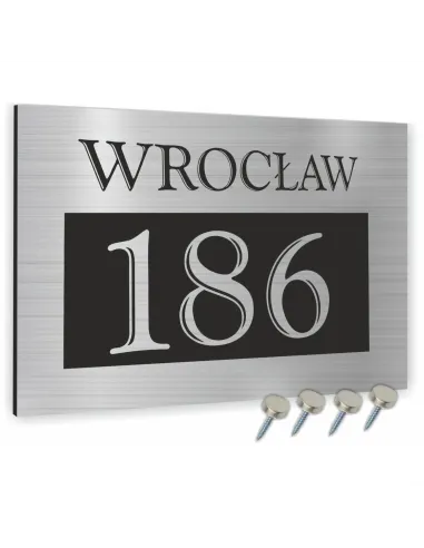 Metalowa Tablica Adresowa Nazwa Ulicy Aluminium 3D 40x30cm