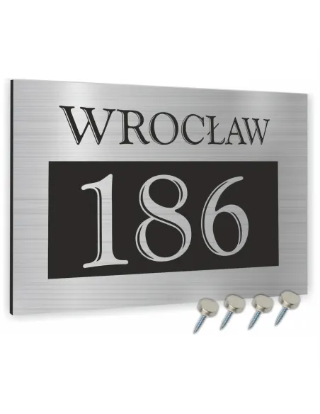 Metalowa Tablica Adresowa Nazwa Ulicy Aluminium 3D 40x30cm