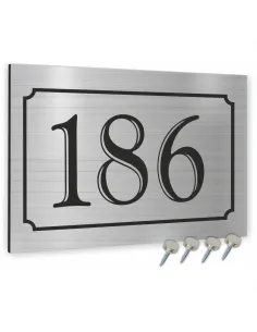 Tabliczka Adresowa Aluminiowa Srebrna 40x30 cm Dibond