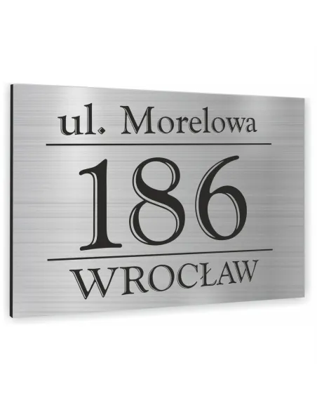 Tabliczka Numer Budynek Dom Inox Aluminium 40x30 Dibond