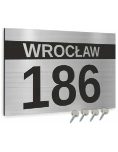 Tabliczka Numer Budynek Dom Aluminium 3D 40x30cm Dibond
