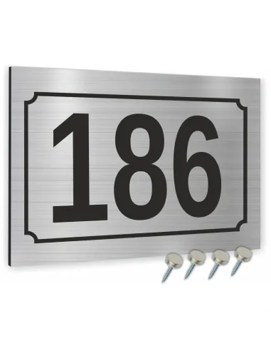 Cyfry na Dom Numer 30x40cm Domu Srebrne Aluminium Dibond