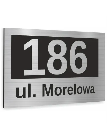 Tabliczka 40x30cm Adresowa Aluminiowa Srebrna Numer