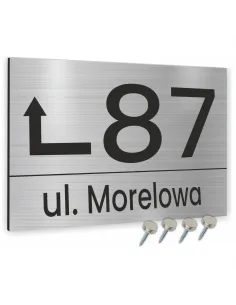 Tabliczka – Adresowa Aluminiowa Strzałką Dibond 40x30cm