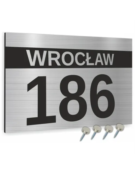 Tabliczka Numer Budynek Dom Aluminium 3D 20x15cm Dibond