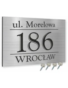 Tabliczka Numer Budynek Dom Inox Aluminium 20x15 Dibond