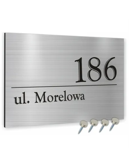 Tablica Adresowa Metalowa Nazwa Ulicy Aluminium 20x15 cm