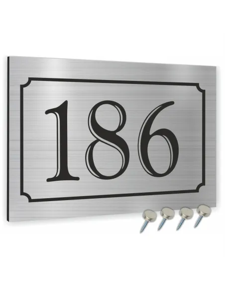 Tabliczka Adresowa Aluminiowa Srebrna 20x15 cm Dibond