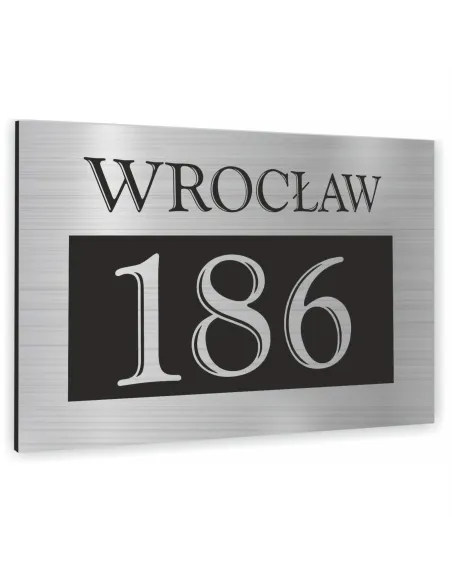 Metalowa Tablica Adresowa Nazwa Ulicy Aluminium 3D 20x15cm