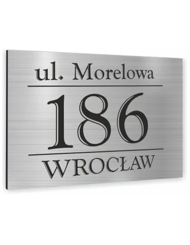Tabliczka Numer Budynek Dom Inox Aluminium 20x15 Dibond