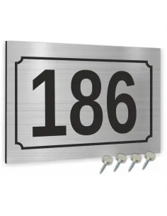 Cyfry na Dom Numer 15x20cm Domu Srebrne Aluminium Dibond