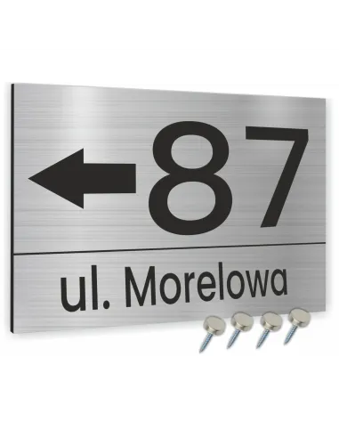 Tabliczka Tablica Adresowa Aluminiowa Wkrętami Dibond 20x15