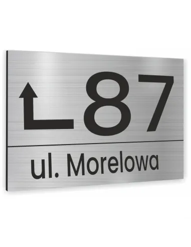 Tabliczka 20x15 cm Adresowa Aluminiowa Strzałką Dibond