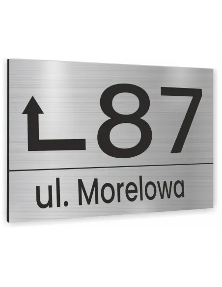Tabliczka 20x15 cm Adresowa Aluminiowa Strzałką Dibond