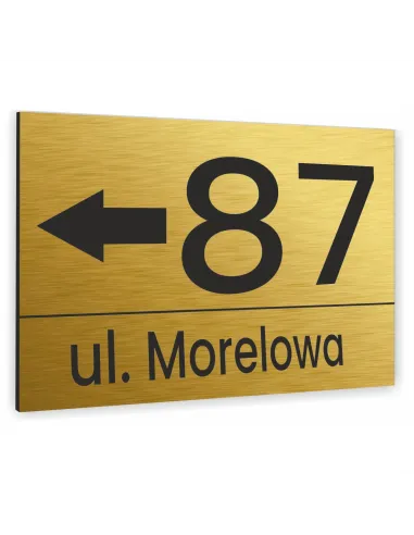 Tablica z Numerem Domu Tabliczka Adresowa Złota 20x15cm