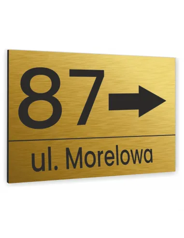 Cyfry na Dom Numer 15x20cm Domu Złote Aluminium Dibond