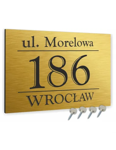 Tabliczka – Aluminium Złota 20x15 cm Dibond Gotowy Projekt