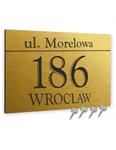 Tablica Aluminiowa Adresowa Tabliczka Numer Domu Złota