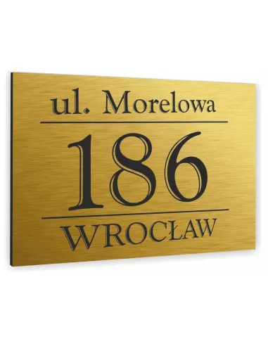Tabliczka – Aluminium Złota 20x15 cm Dibond Gotowy Projekt