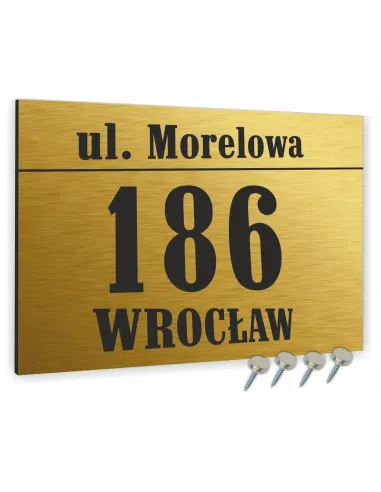 Tablica Adresowa Metalowa Nazwa Ulicy Aluminium 3D 20x15cm