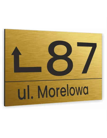 Tablica Adresowa Metal Numer Domu Posesji Kolor Złoty 20x30