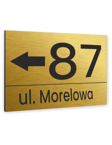 Tablica z Numerem Domu Tabliczka Adresowa Złota 20x30cm