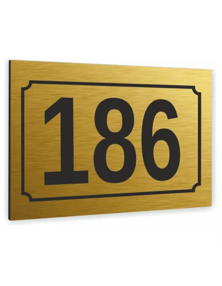 Numer na Budynek Dom Tabliczka Aluminium Złote 20x30cm