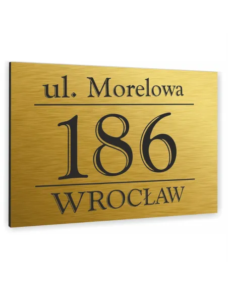 Tabliczka – Aluminium Złota 20x30 cm Dibond Gotowy Projekt