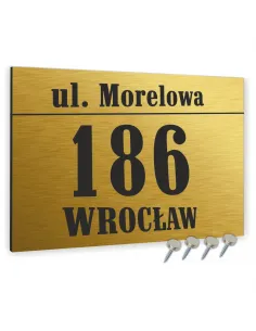Tablica Adresowa Metalowa Nazwa Ulicy Aluminium 3D 20x30cm