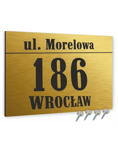 Tablica Adresowa Metalowa Nazwa Ulicy Aluminium 3D 20x30cm