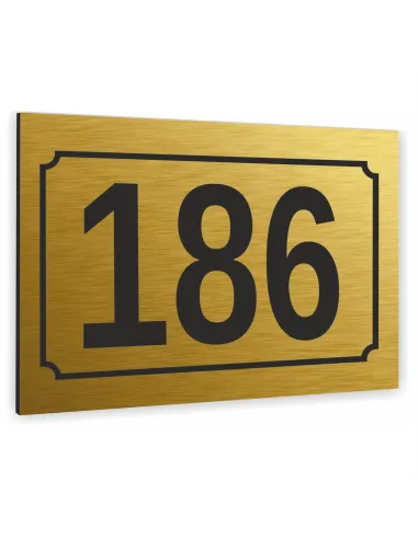Numer na Budynek Dom Tabliczka Aluminium Złote 40x30cm