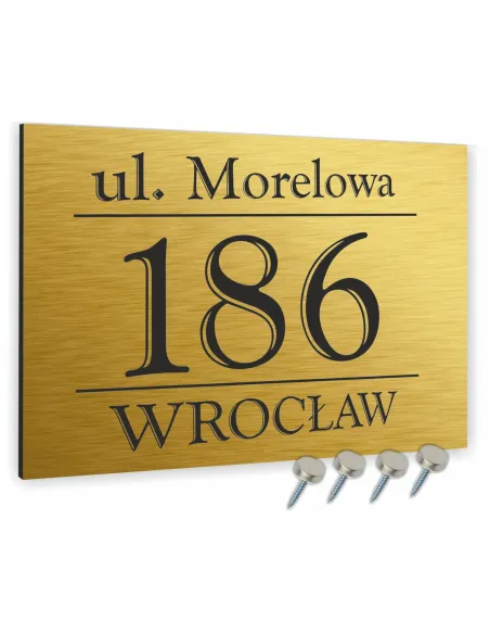 Tabliczka – Aluminium Złota 40x30 cm Dibond Gotowy Projekt